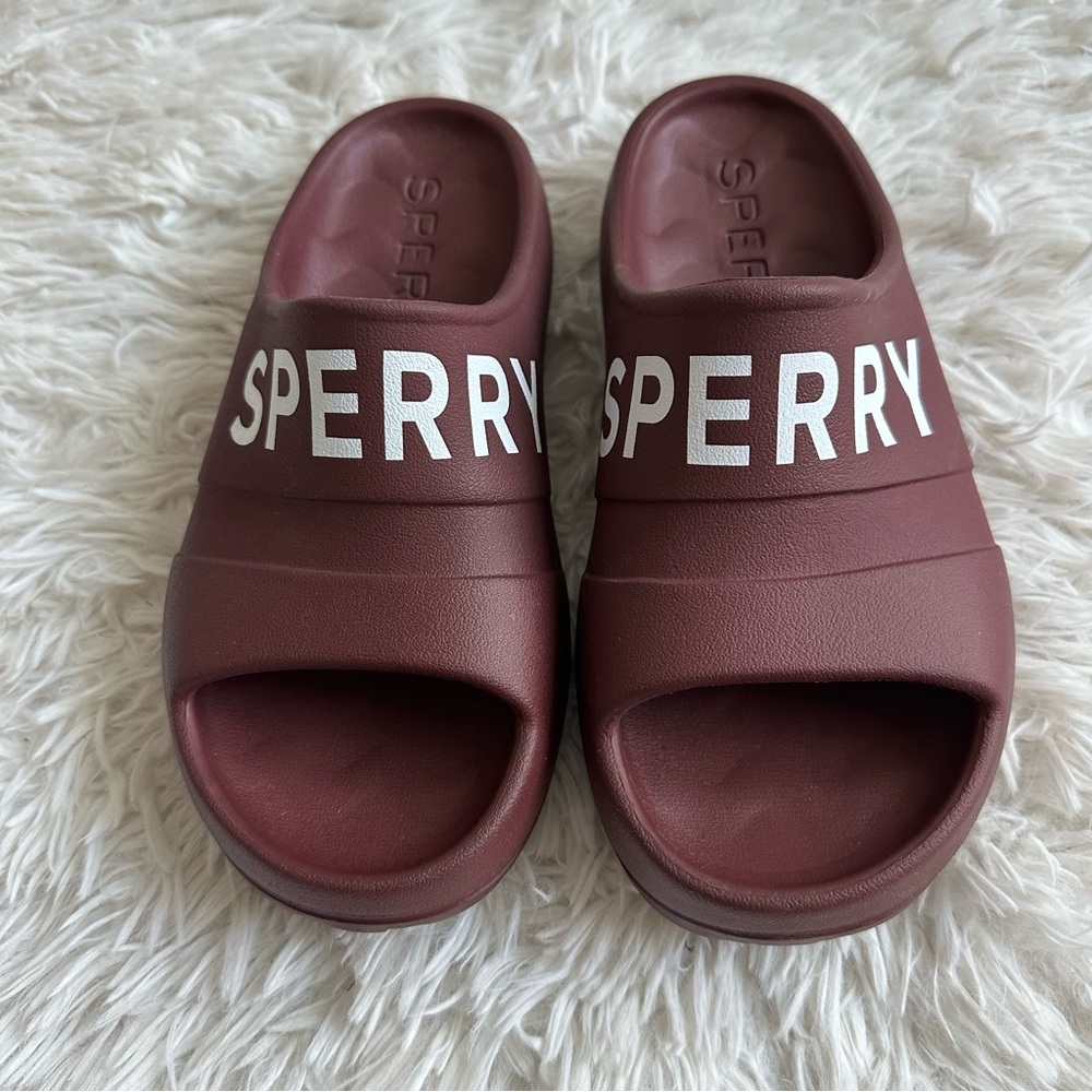 Sperry Mens Windward Float Slide Maroon New In Box Size 4 - Picture 2 of 7